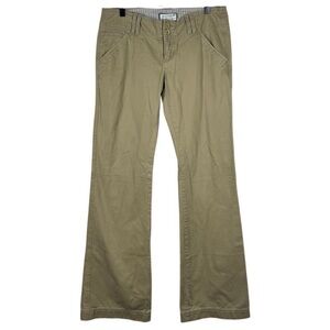 Vintage Y2K Abercrombie & Fitch Low Rise Khaki Flare Jeans 2000s Size 4 Long